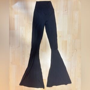 Aerie OFFLINE Black Super Flared Leggings with a Crossover Waist